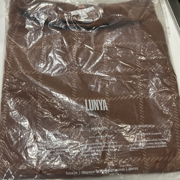 NWT Lunya Cozy cotton silk pullover sweater humble brown walnut size S M L - Picture 6 of 6